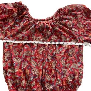 Free People Sundown Paisley Print Off-the-Shoulder Bodysuit
